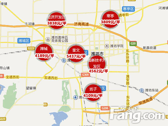 28%;其次为坊子区,寒亭区和潍城区,降幅分别为0.72%,0.34%和0.07%.