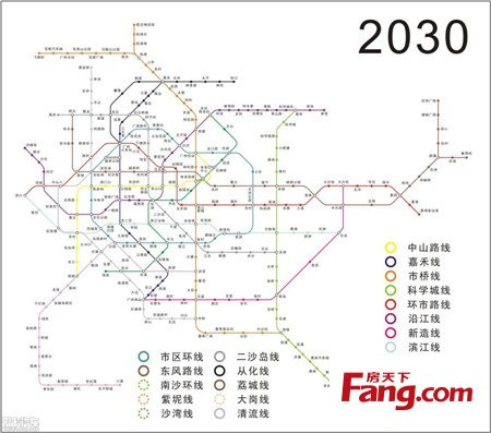 广州地铁线路规划2012-2040图集