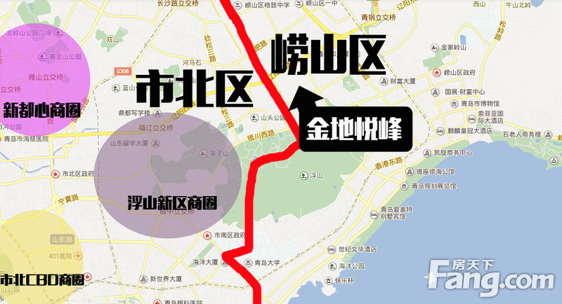 崂山市北交汇处区位划分