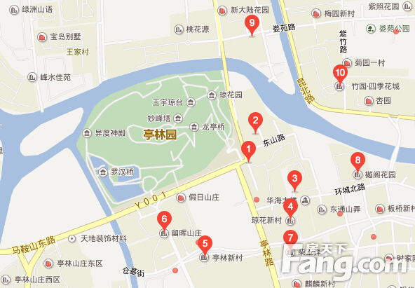 昆山117路,昆山118路,昆山119路,昆山161路,昆山旅游6号线"亭林公园"