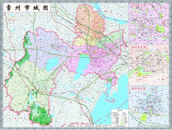 新版《常州市区图》《常州市域图》正式出版发行  日前,由常州市规划