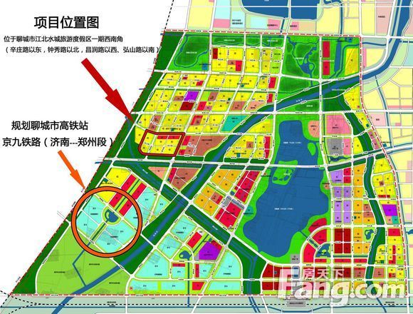 聊城高铁站位于海源路中段 距离市区约5公里