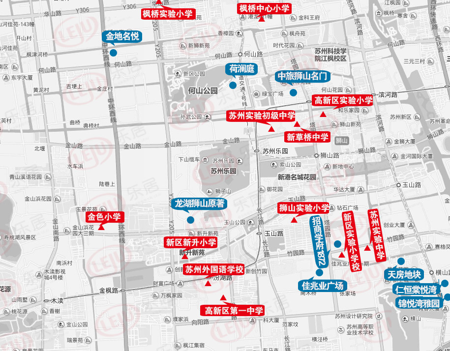 新区狮山版块及周边:约12所学校,周边房价约21000-34000元㎡