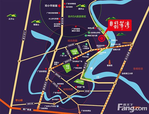 看辐射受益楼盘  碧桂园·翡翠广安城北项目地块约282亩,位于广安市图片