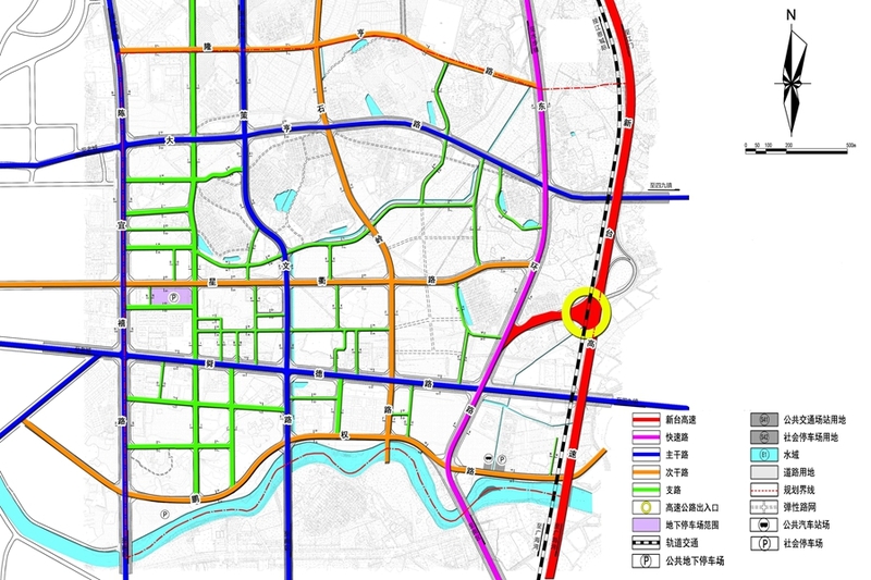 台山东区道路系统规划图