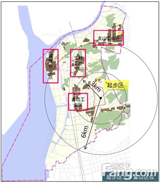 富山产业新城起步区规划公示 百万平住宅用地11所学校