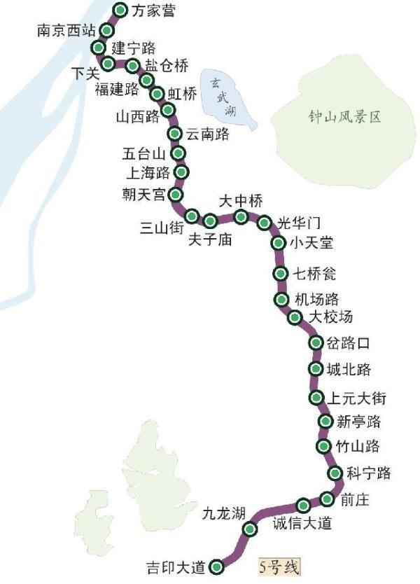 南京地铁5号线近日站点 根据公示的具体站名信息,地铁5号线将下穿机场