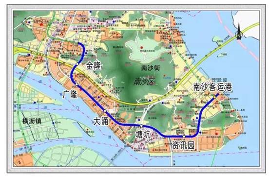 南沙港铁路贯穿江门,中山,佛山及广州四市,是广州南沙自贸区目前少有