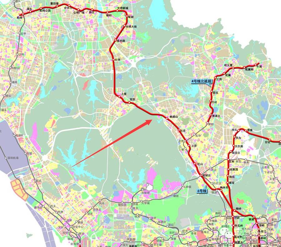 地铁三期线路站名调整规划全名单出炉,根据方案,其中轨道6号线在光明