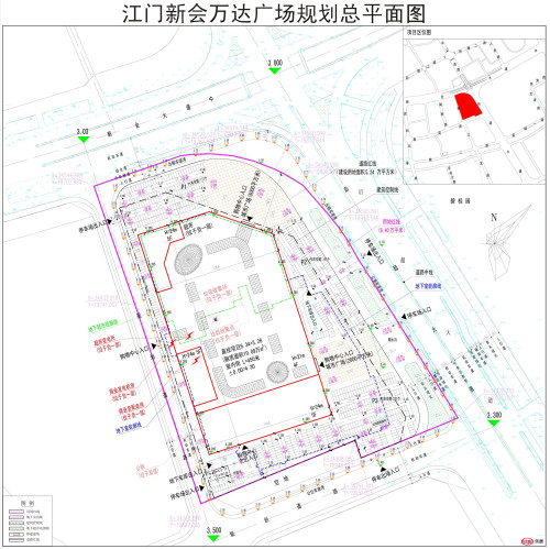 新会万达广场规划平面图