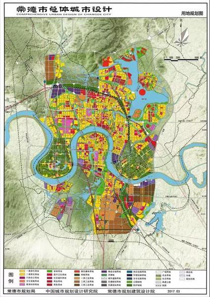 常德市总体城市设计图 作为一个湖泊水域丰富的城市,天赋资源丰厚的