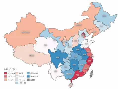 各省人口净流出_河南各县流入流出人口(2)