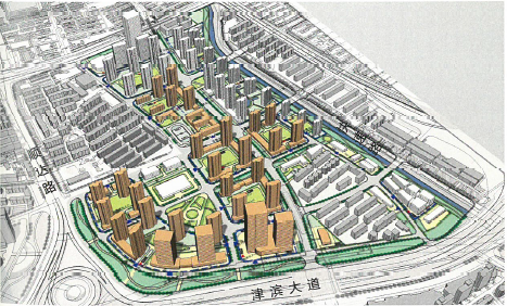 津滨大道地块规划示意 图/2015年天津市核心城区土地招商手册