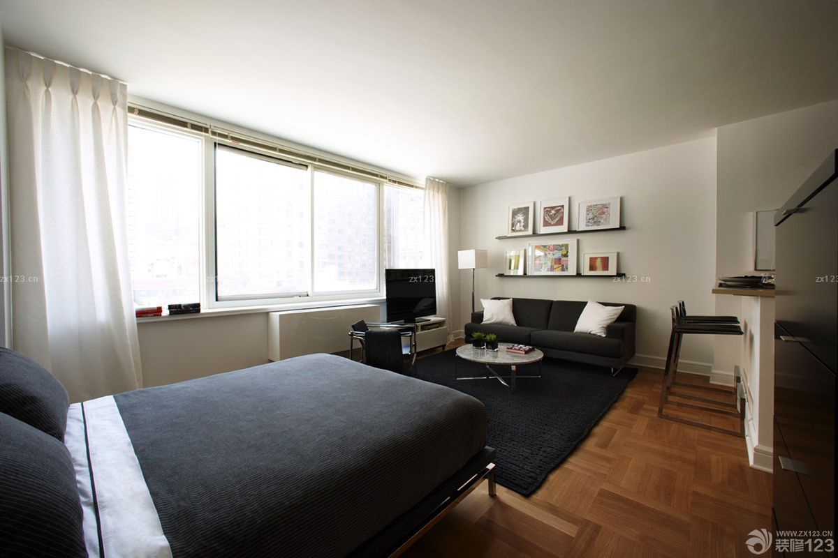 简约60平米直筒型房屋沙发背景墙装修效果图片