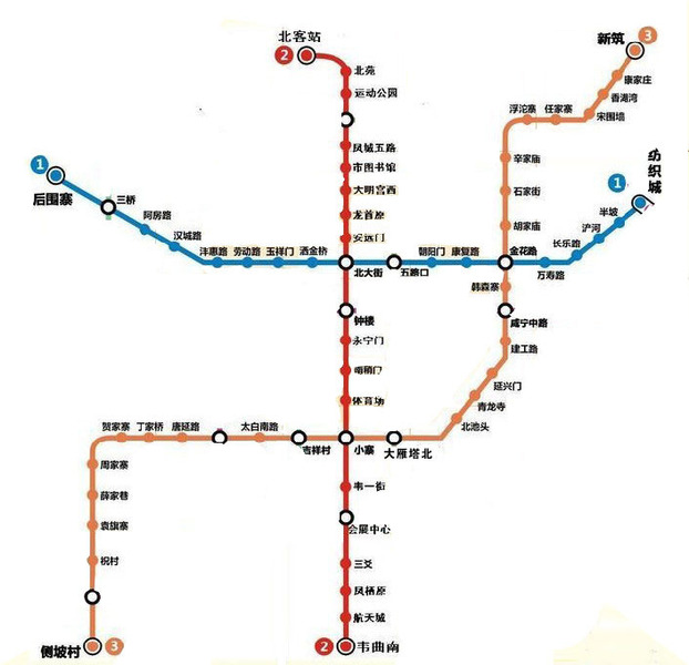 這些細節必須注意到 西安地鐵3號線即將通車,目前3號線線路運行圖已