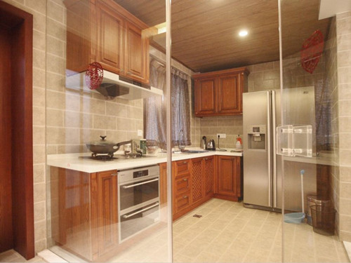 厨房间玻璃隔断效果图图片